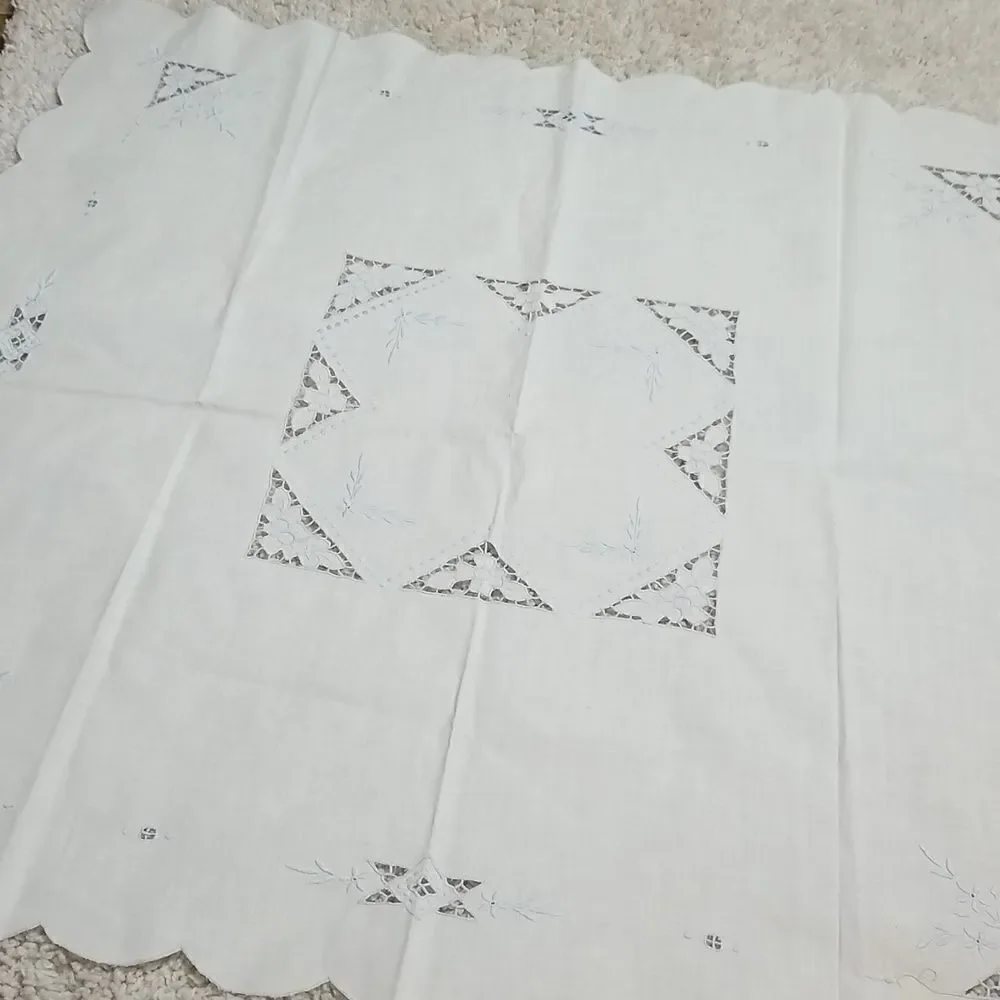 32 X 32 Pale Blue Luncheon Scarf PRETTY!
